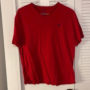 Men’s Red Polo V-Neck